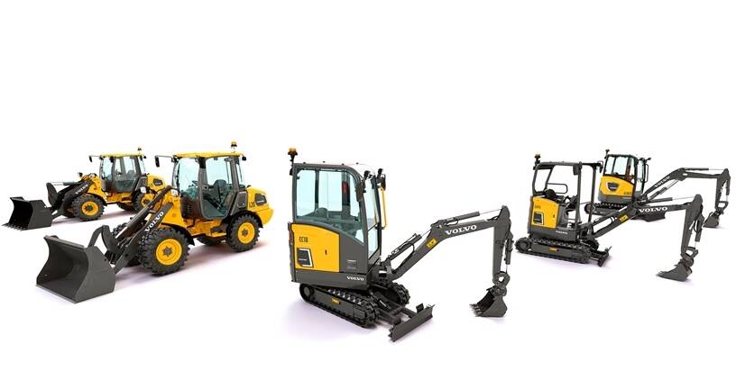 Volvo electric compact construction equipment