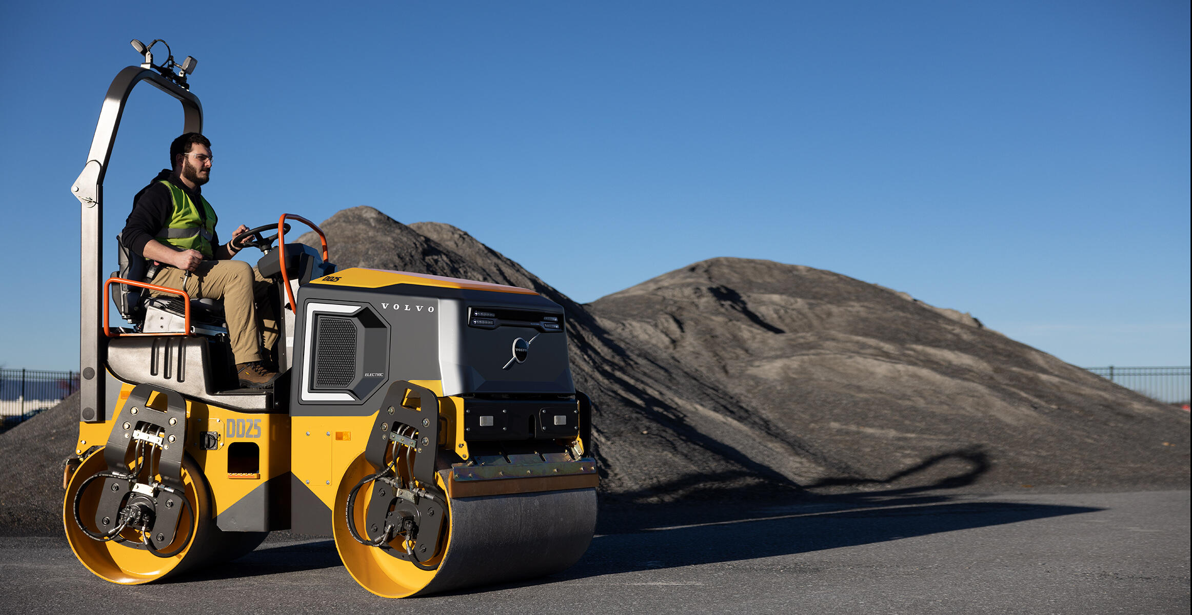 volvo electric asphalt compactor dd25 electric