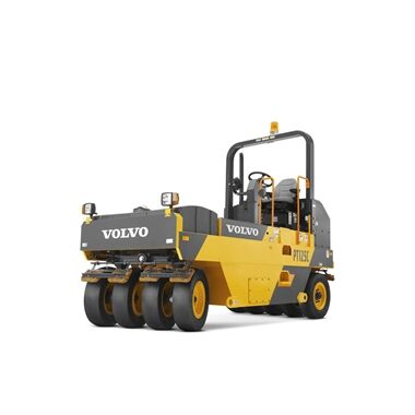 A Volvo PT125C asphalt compactor