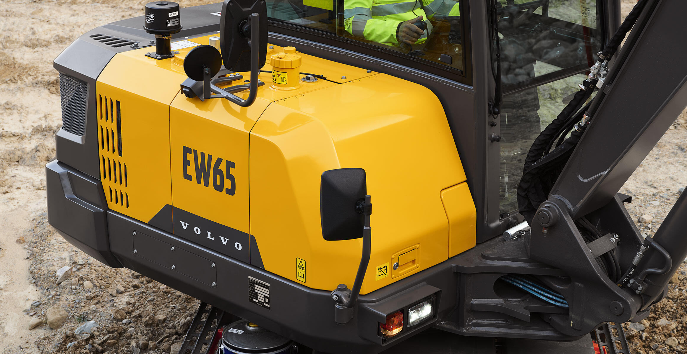 volvo compact excavators ew65 stage v