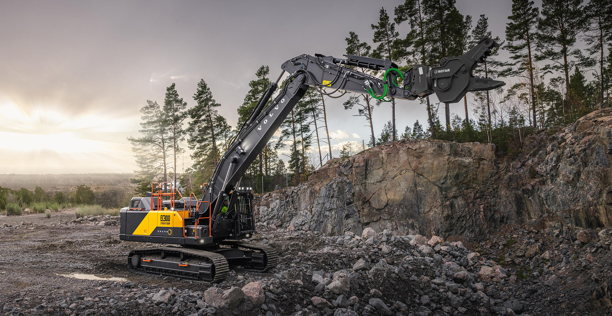 volvo demolition equipment ec300 straight boom stage v