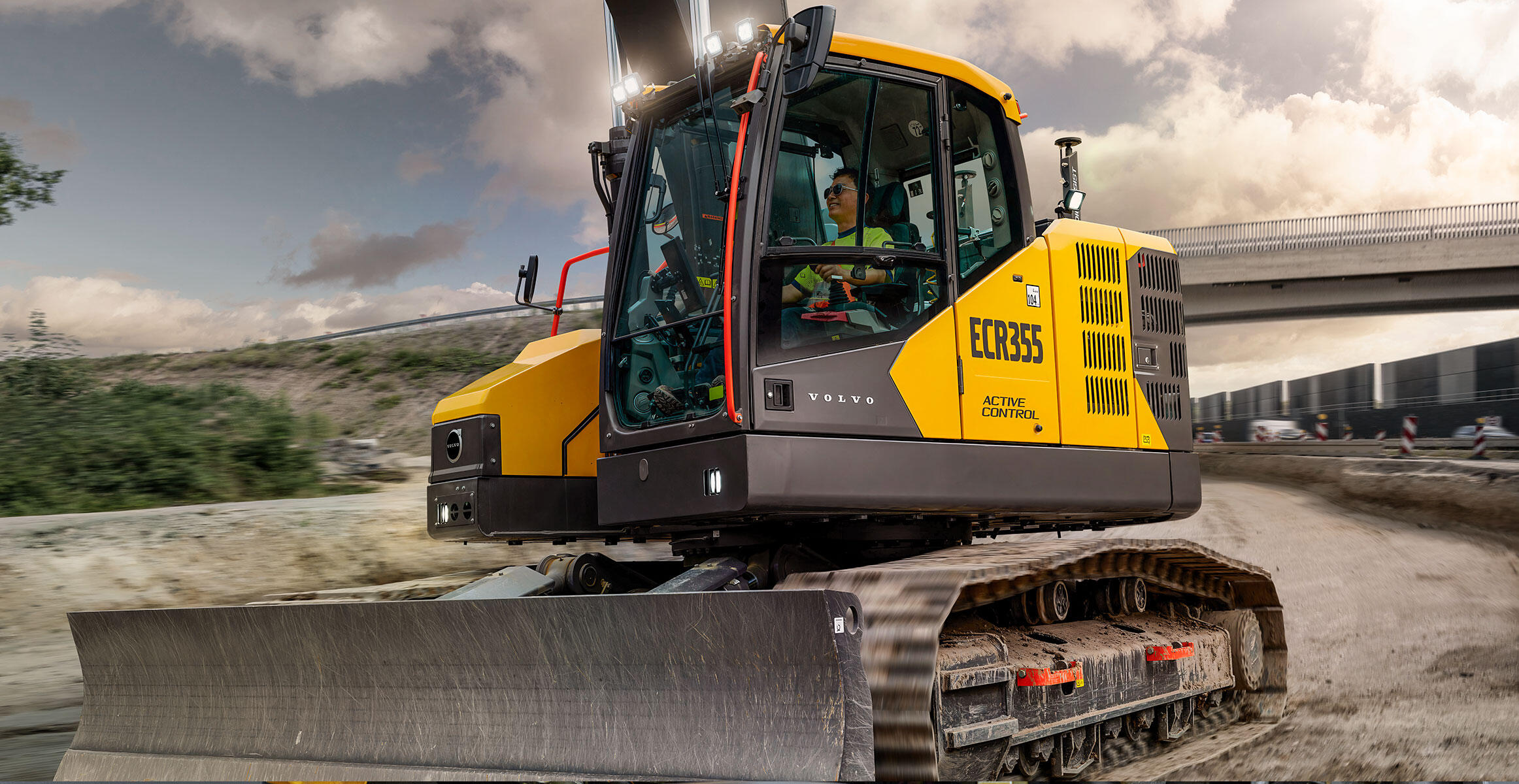 volvo gravemaskiner på larvebånd ecr355 stage v