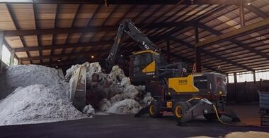 volvo wheeled excavator ew240emh grid electric