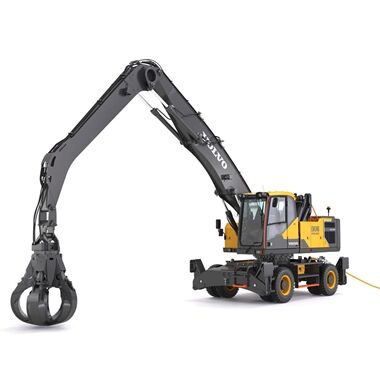 volvo wheeled excavator ew240emh grid electric