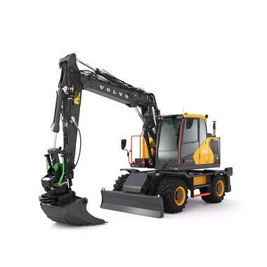 volvo electric wheeled excavators