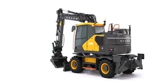 volvo electric wheeled excavators