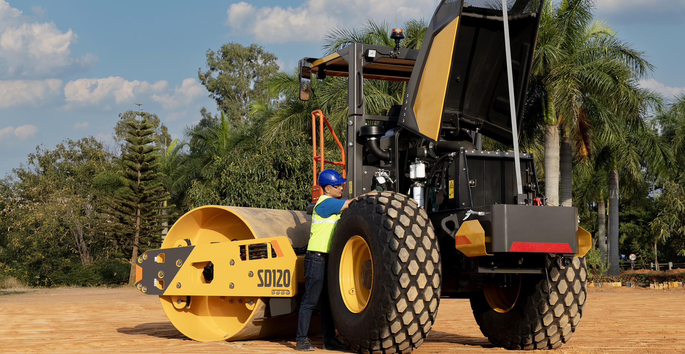 An operator controlling the SD120 checkpoints from ground level.