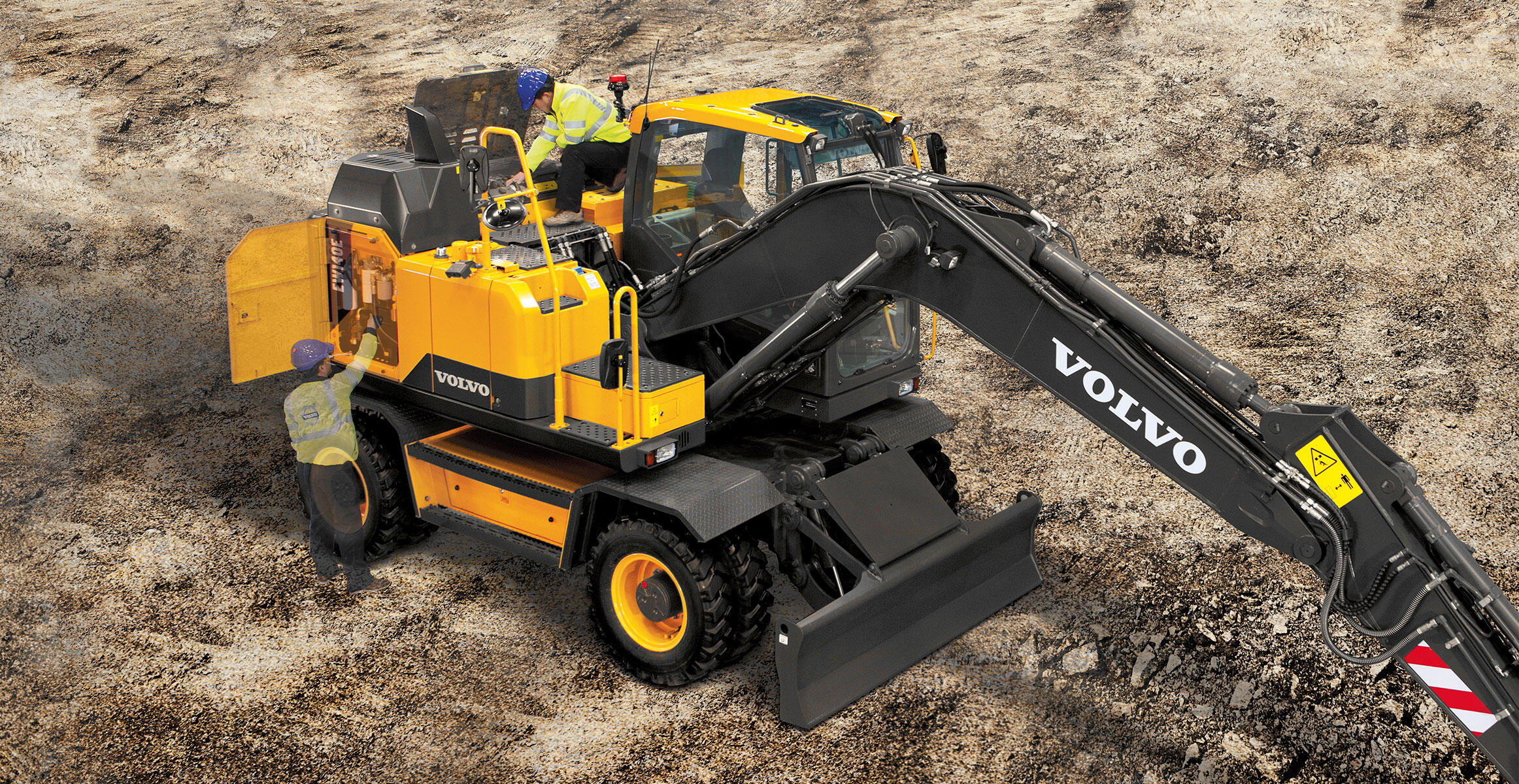 volvo wheeled excavators ew140e