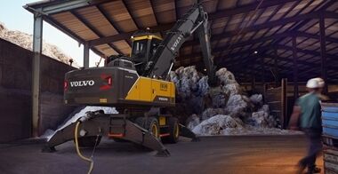volvo wheeled excavator ew240emh grid electric