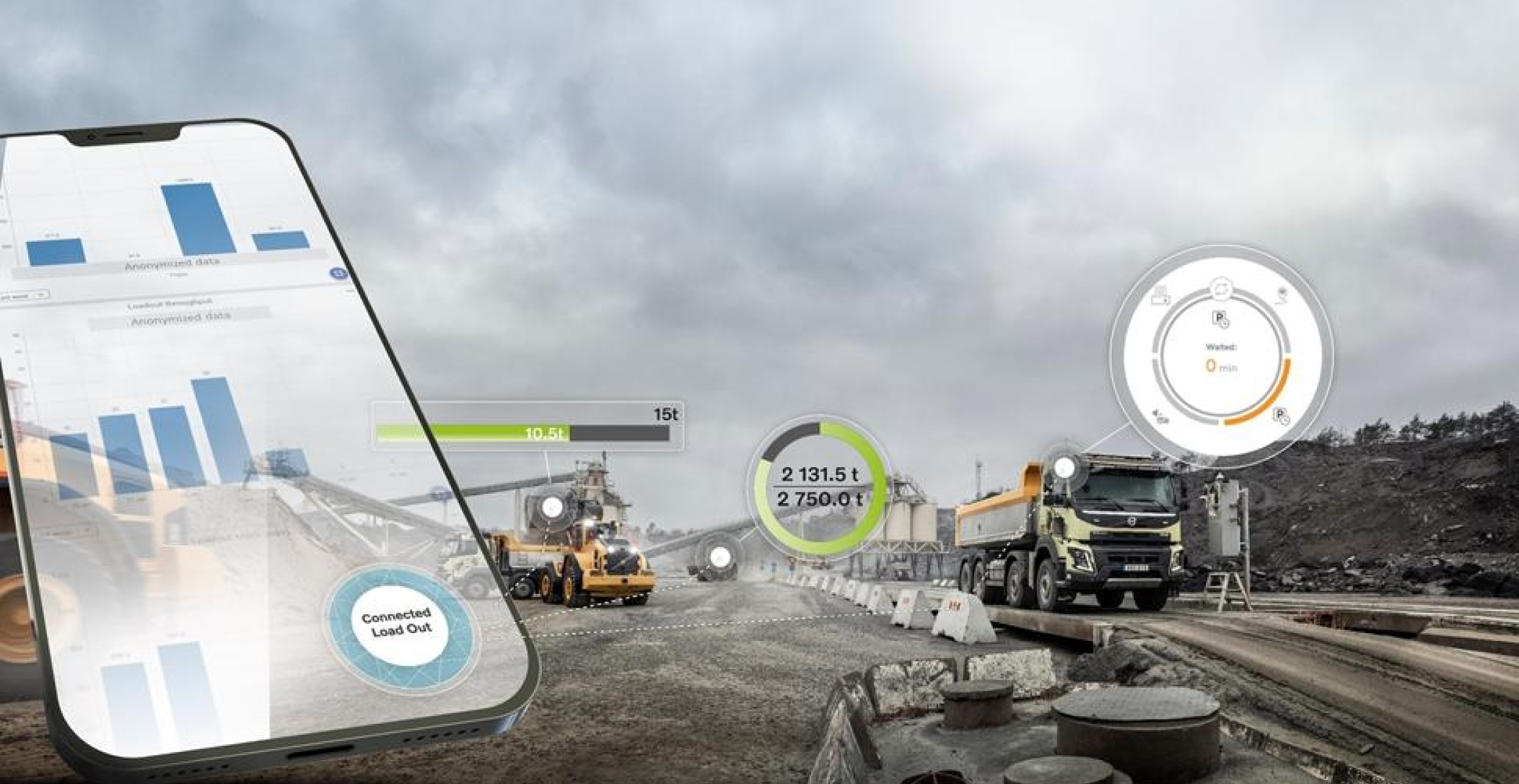 Mobile phone with work site application