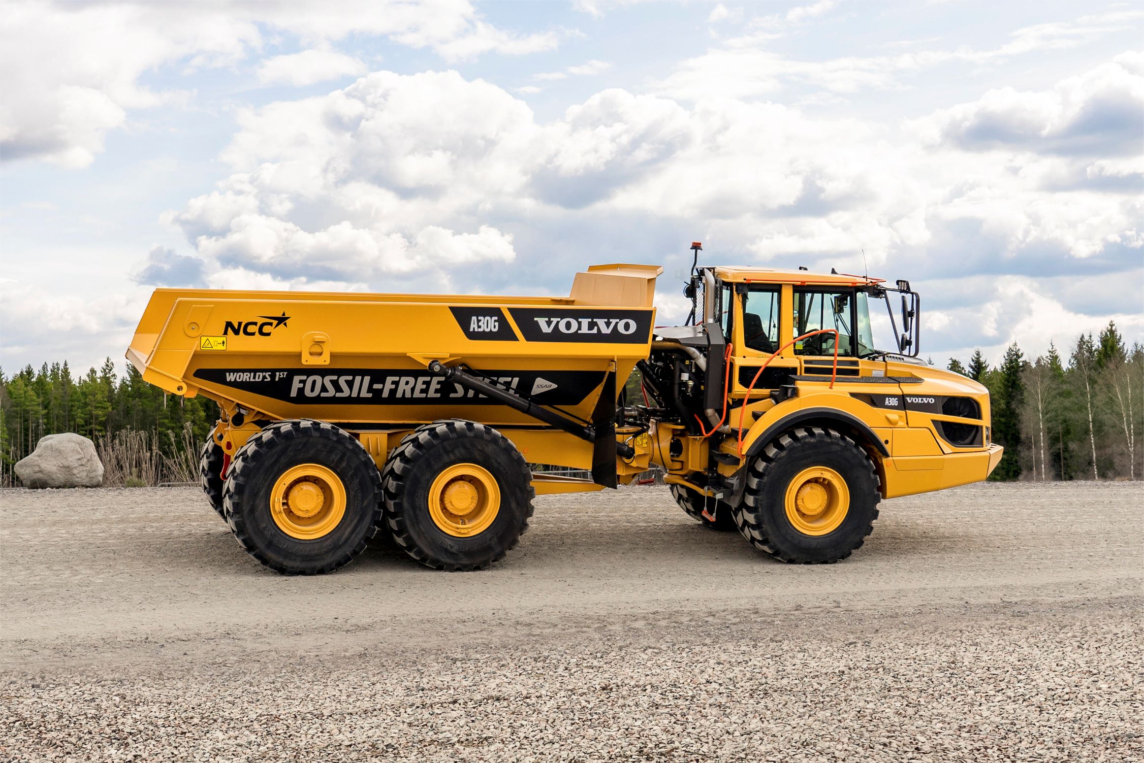 Machine built with fossil free steel