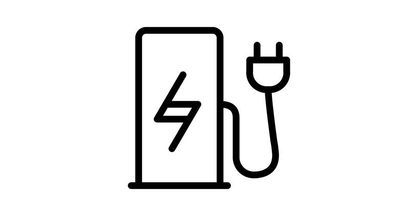 Icon illustrating charging station 