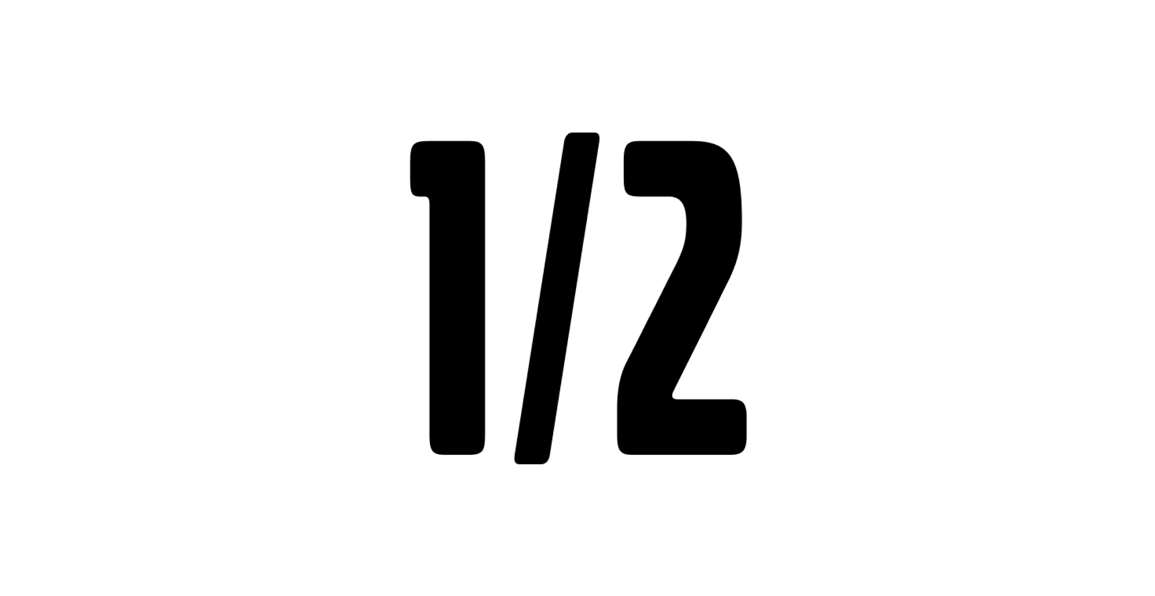 Icon illustrating 1/2