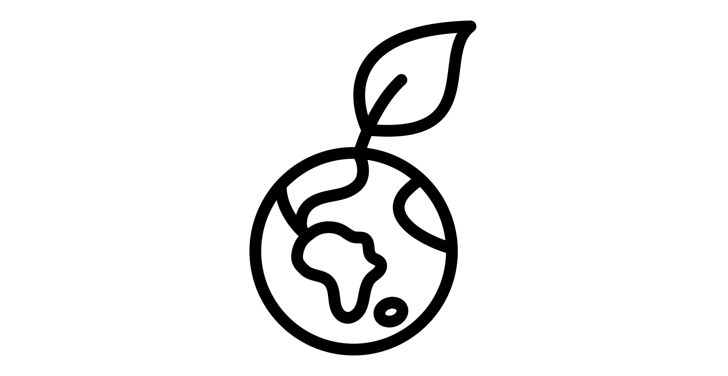 Icon illustrating the earth