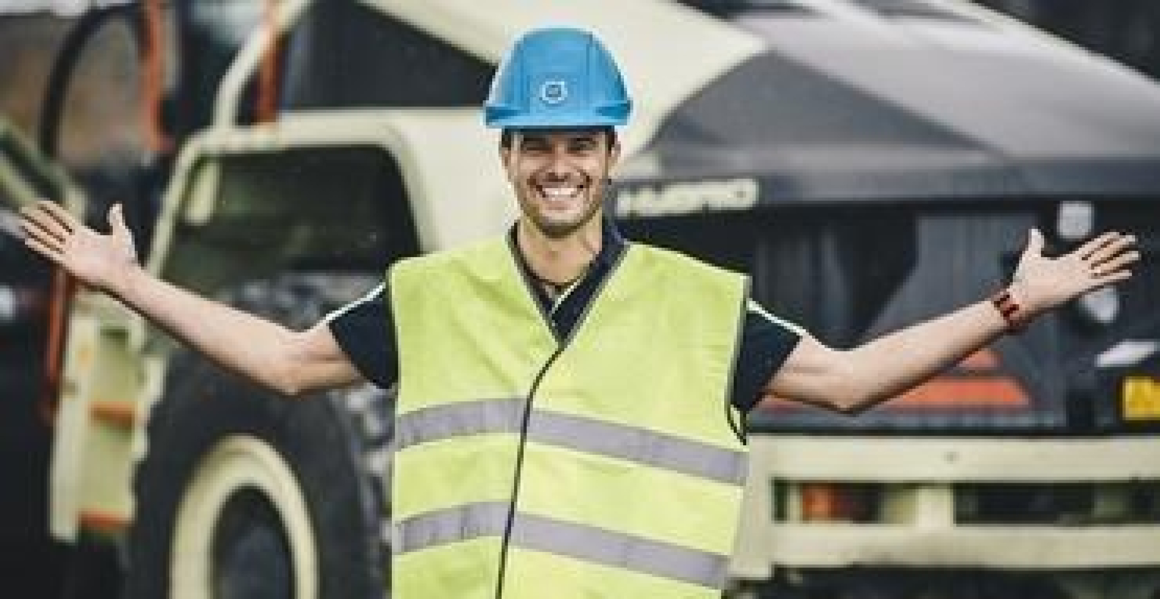 Man smiling with open arms