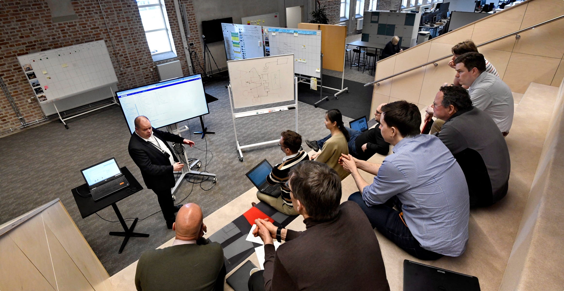 Volvo colleagues in Volvo office