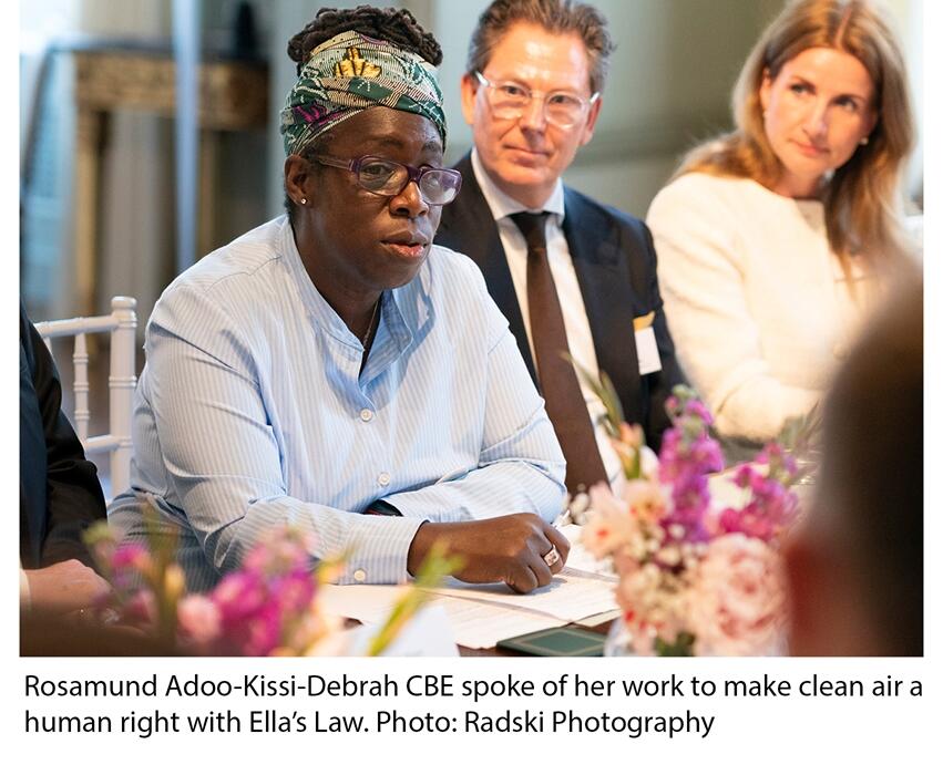 Rosamund Adoo-Kissi-Debrah CBE spoke of her work to make clean air a human right with Ella’s Law. Photo: Radski Photography