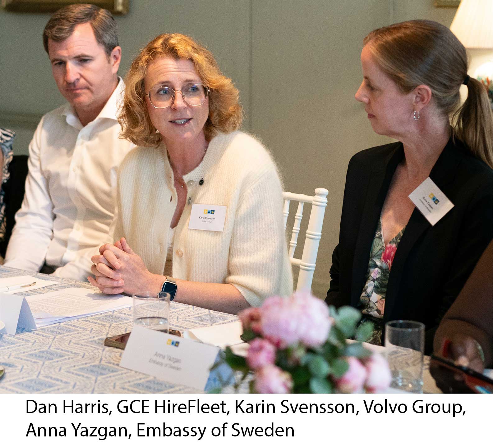 Dan Harris, GCE HireFleet, Karin Svensson, Volvo Group, Anna Yazgan, Embassy of Sweden