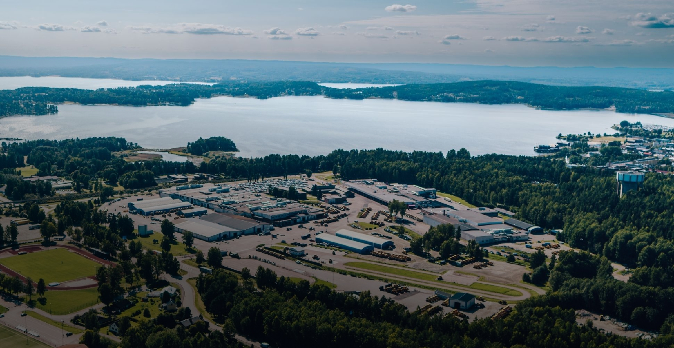 Birdseye view of Volvo plant