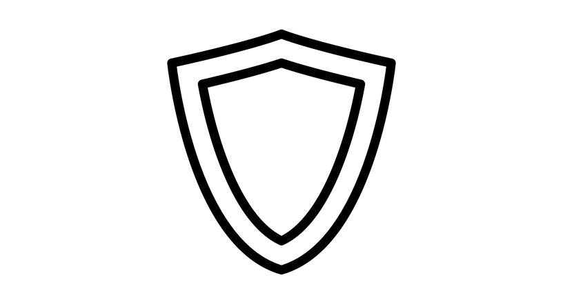 Icon illustrating safety shield 