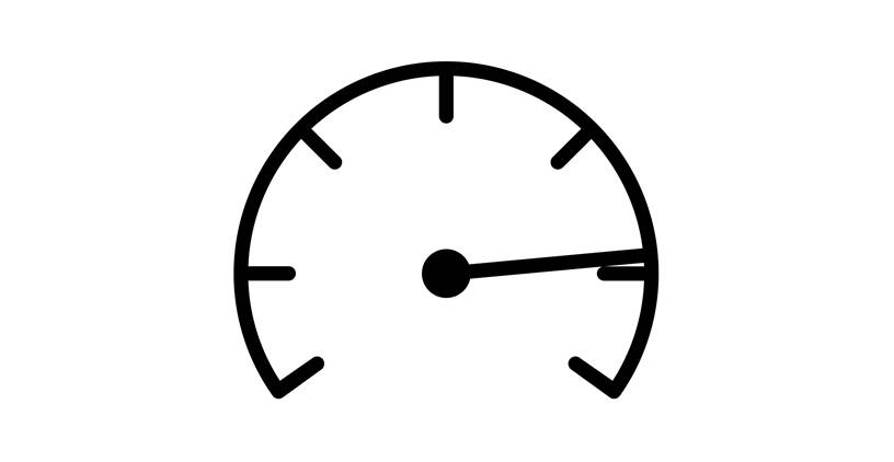 Icon illustrating a gauge