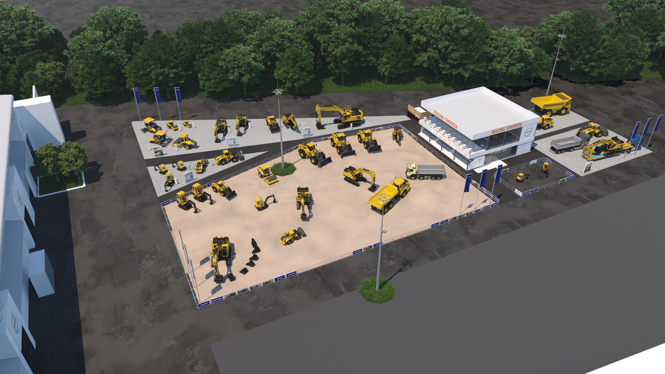 Volvo’s outdoor stand.