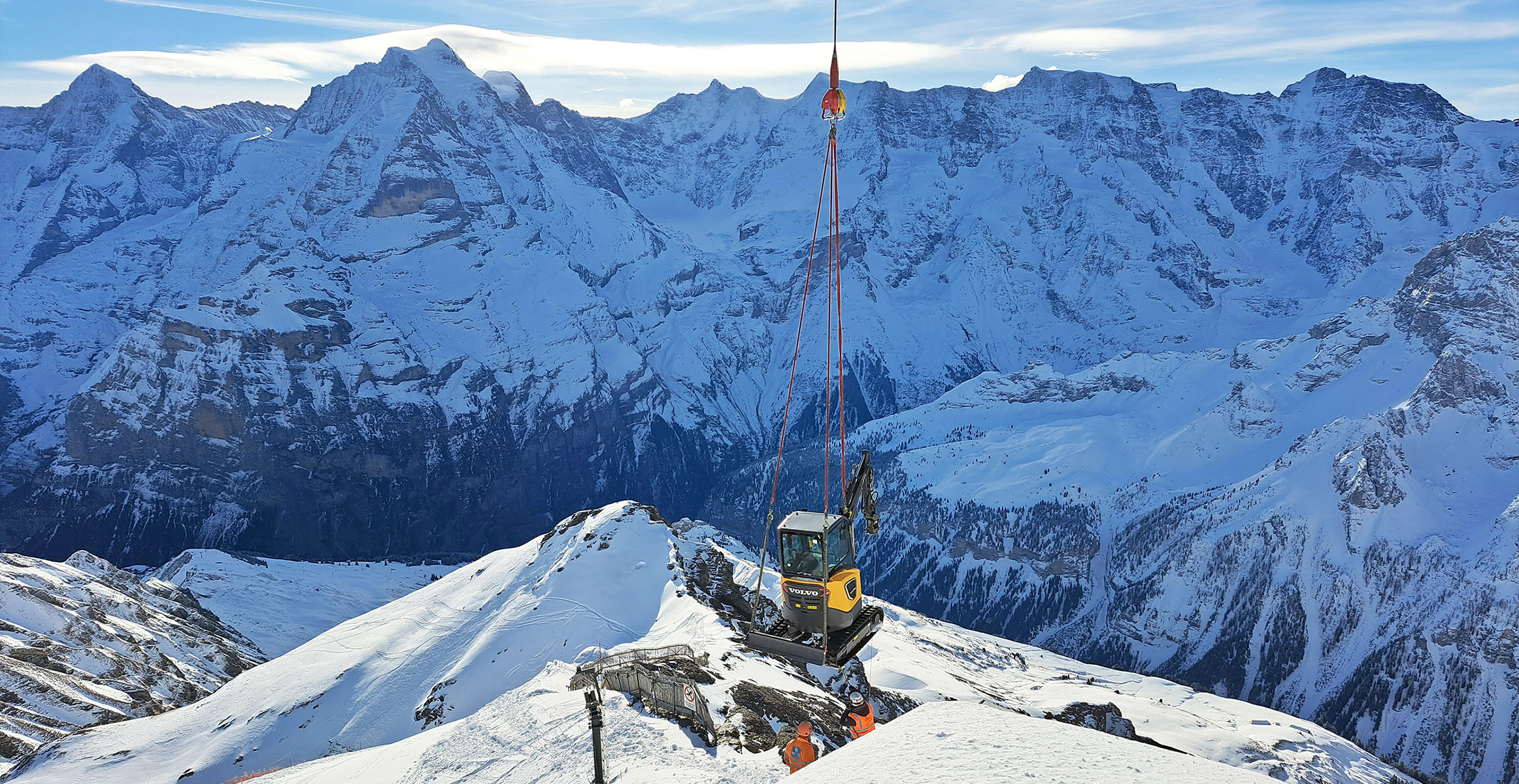 ECR25 Electric ved 3.000 meter i Schilthorn i Schweiz
