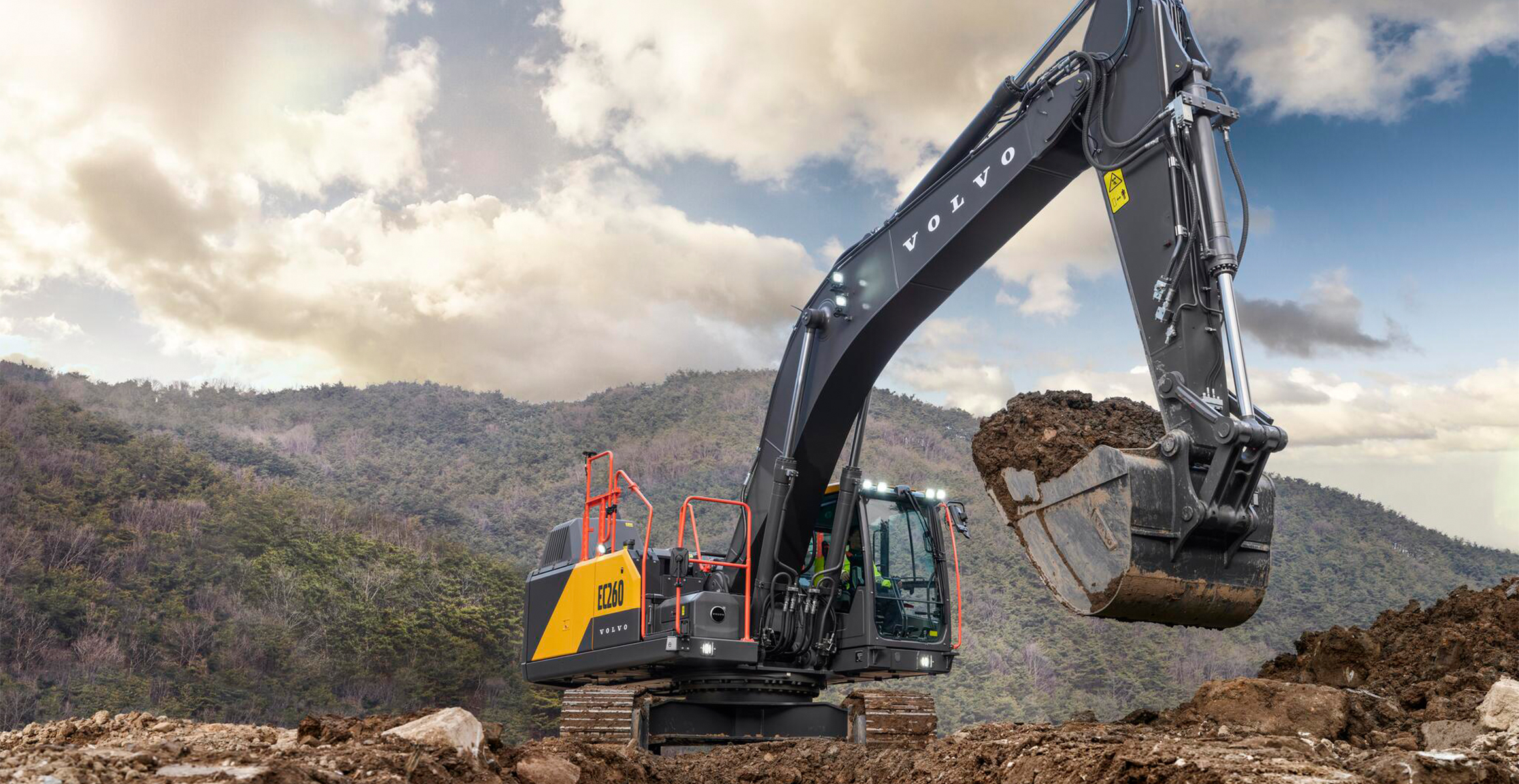 New generation Volvo excavator.