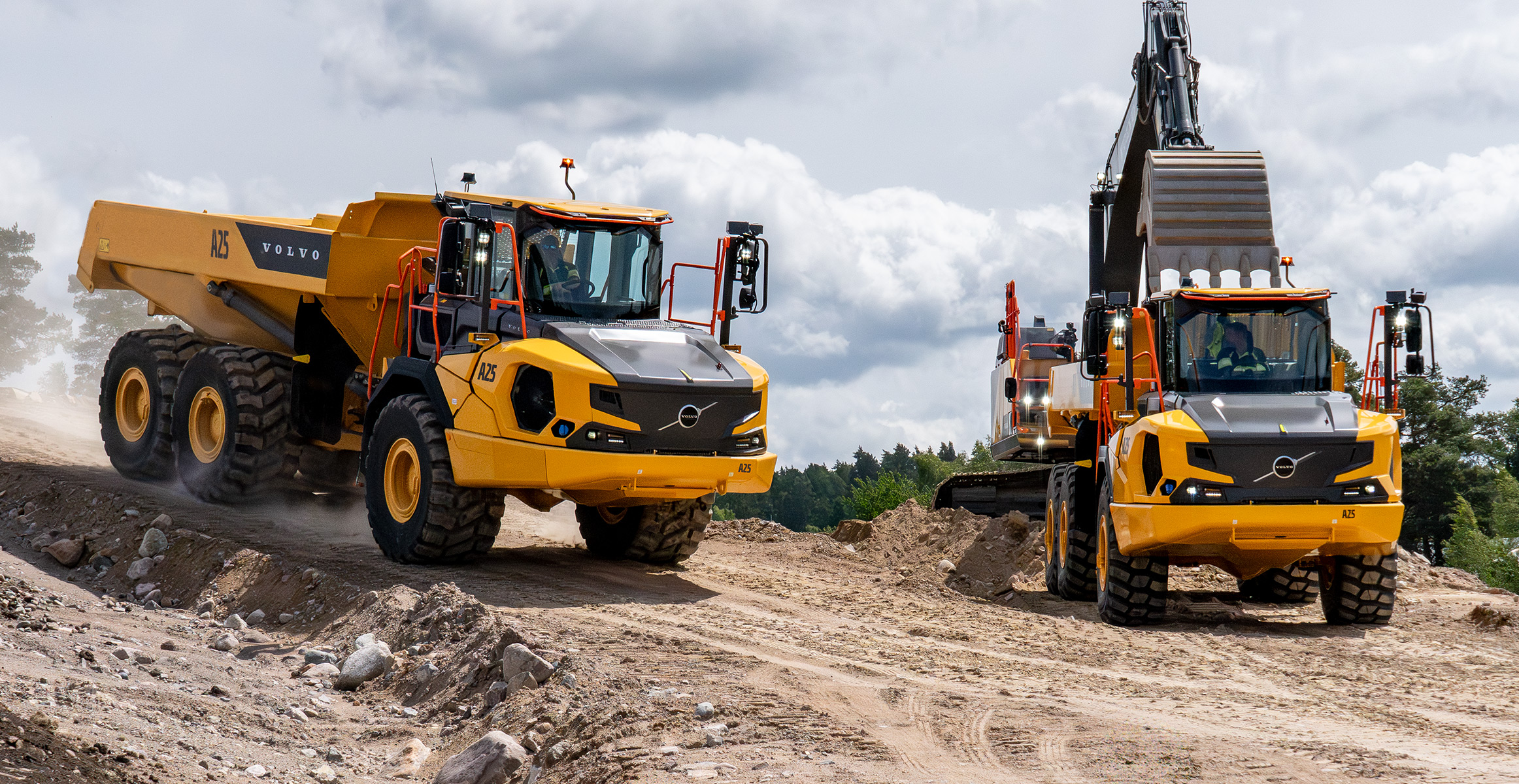 Utforska Volvos ramstyrda dumprar.