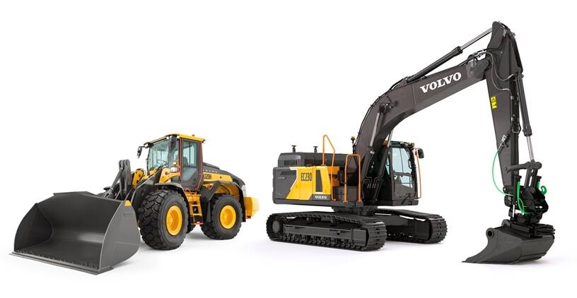 Volvo electric mid-size construction equipment