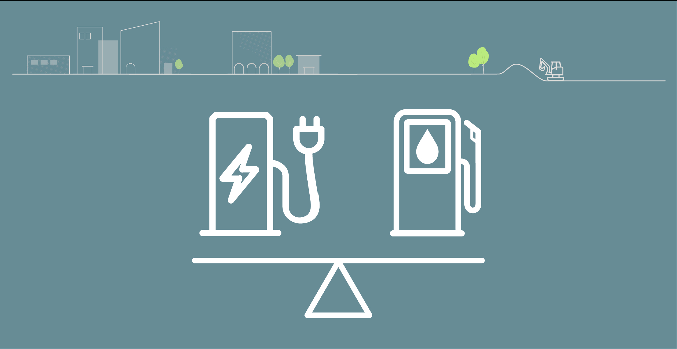 Comparison between electric and diesel construction machine