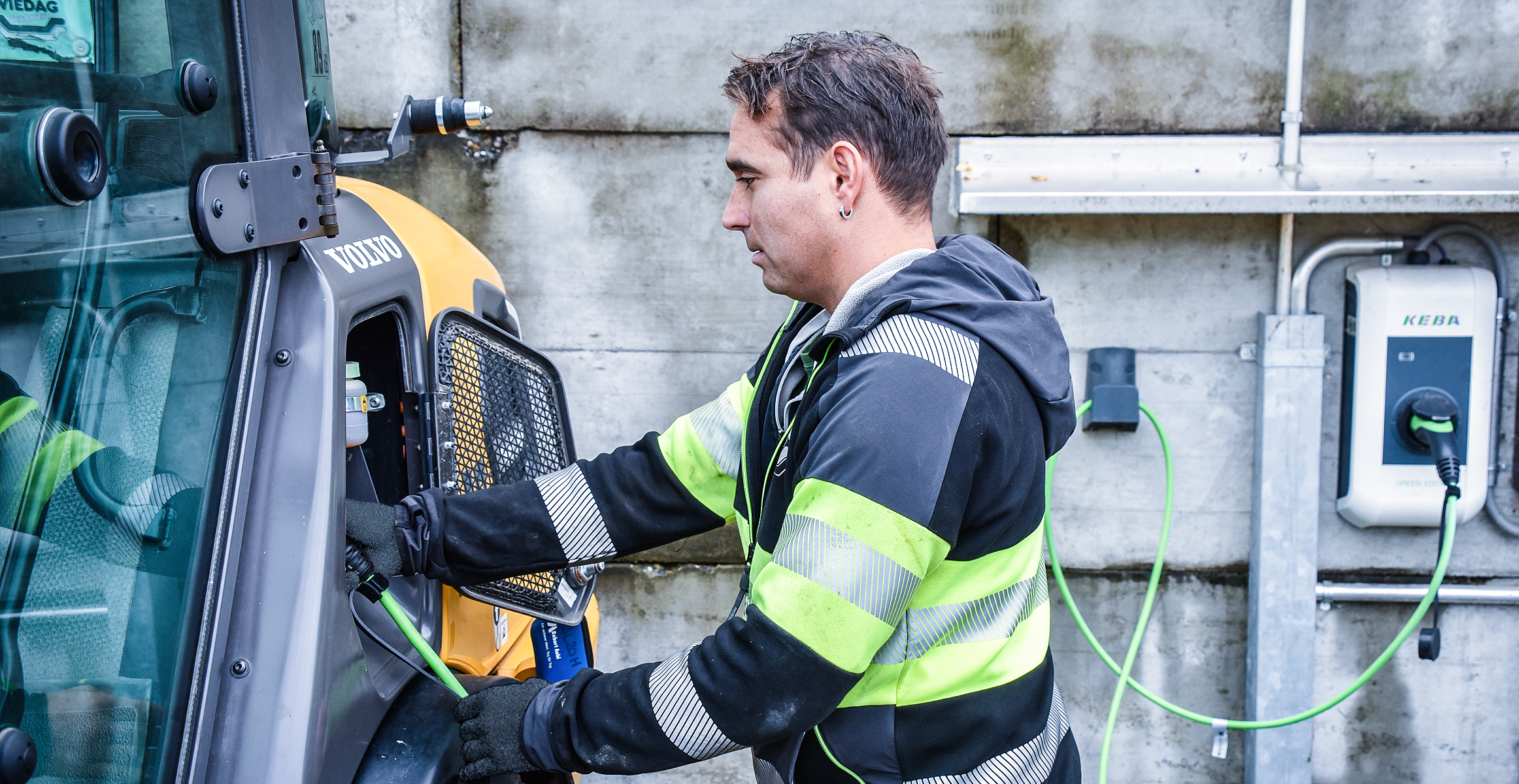 Electric wheel loader at Wiedag