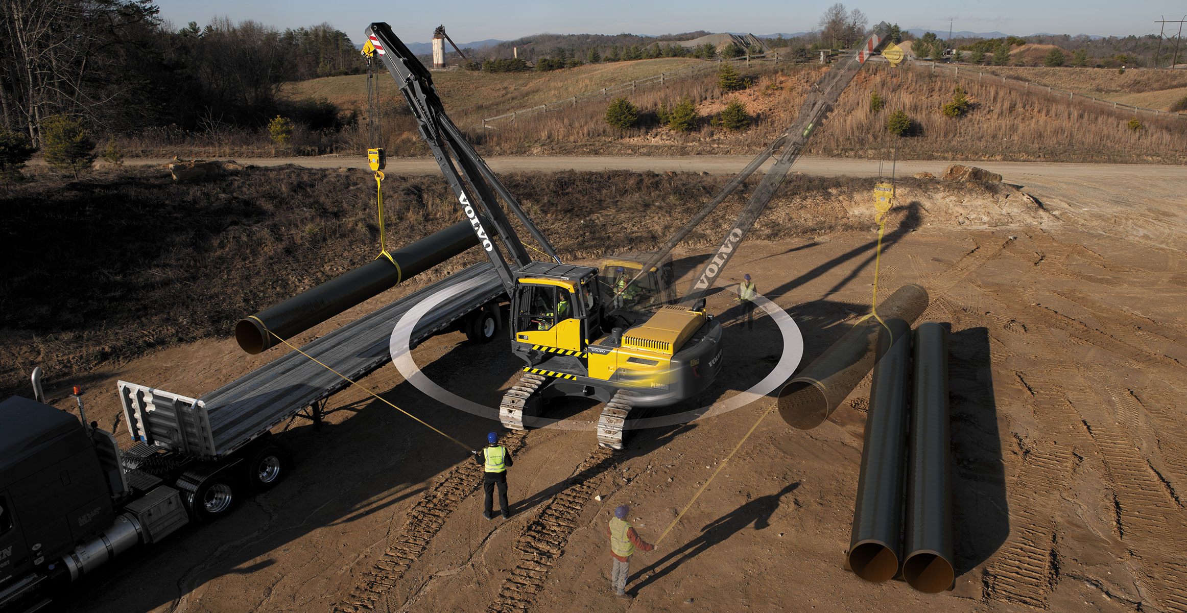 Lifting productivity, safety and flexibility with Volvo’s PL3005D pipelayer