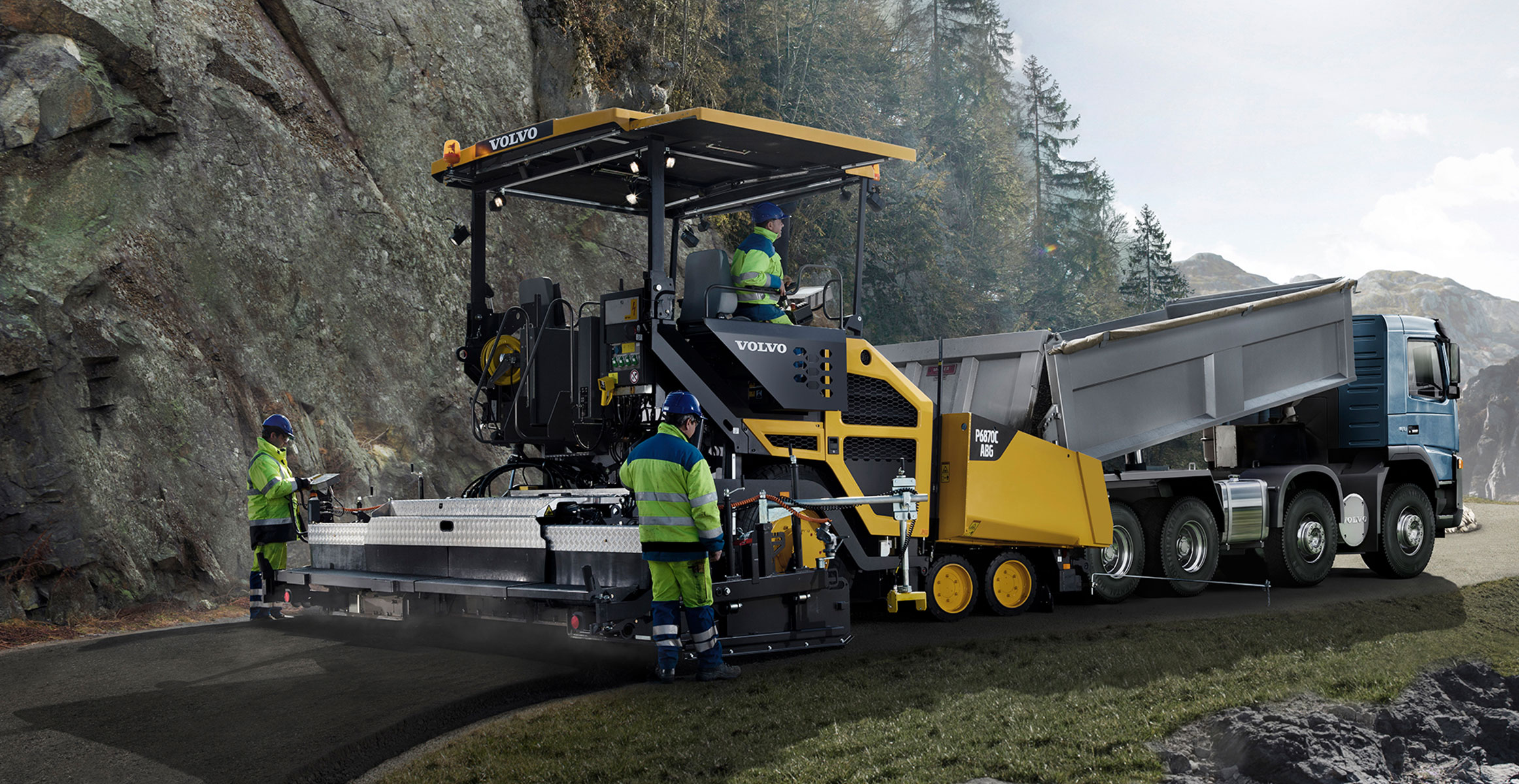 Maximum precision, productivity and fuel efficiency with Volvo’s C-Series wheeled pavers