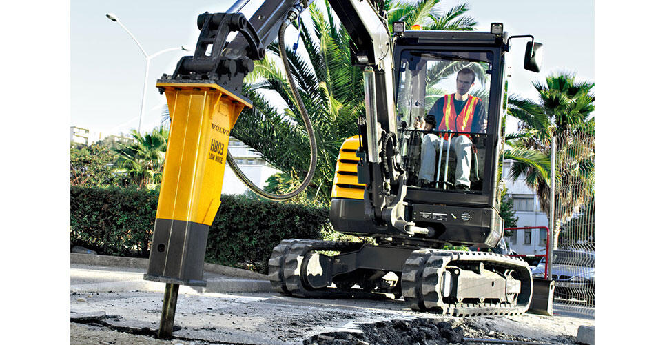 Volvo introduces hydraulic breakers for utility machines