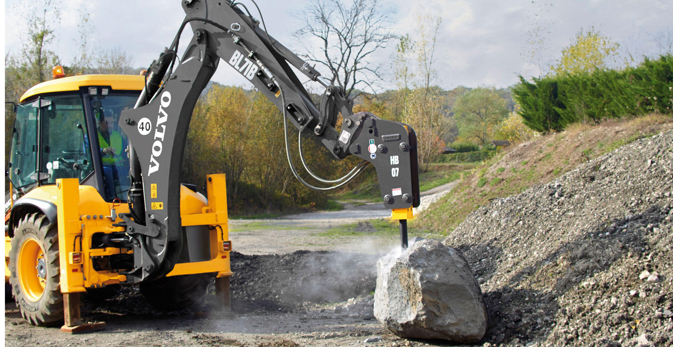 Volvo introduces hydraulic breakers for utility machines