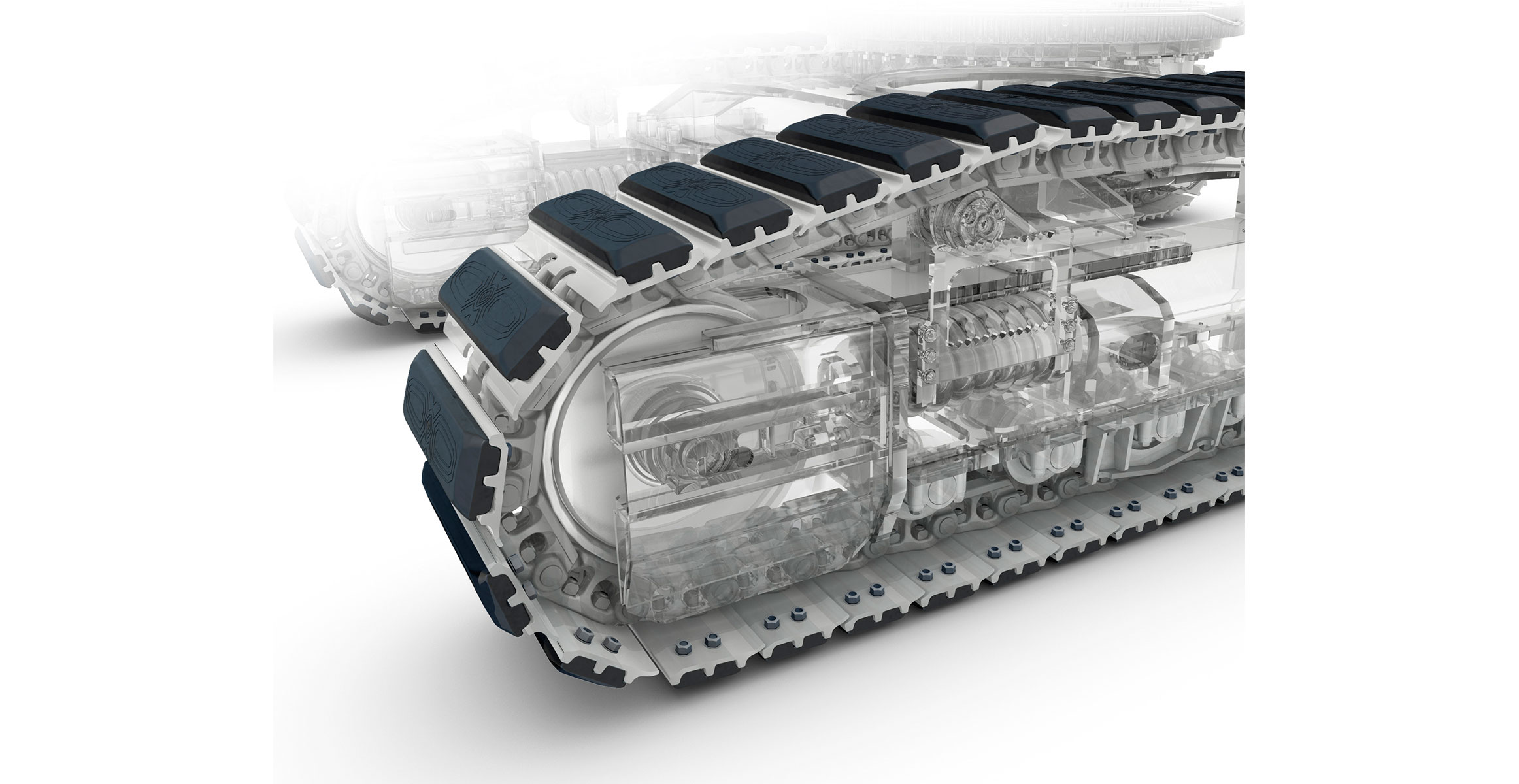 Volvo rubber pad – bolt on system increases excavator versatility
