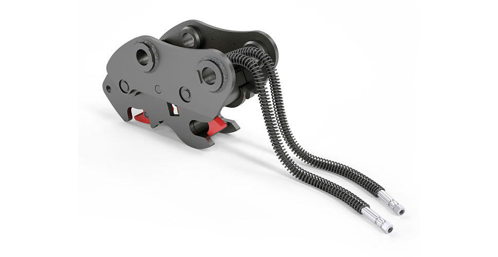 Locked on securely with Volvo’s latest hydraulic quick coupler