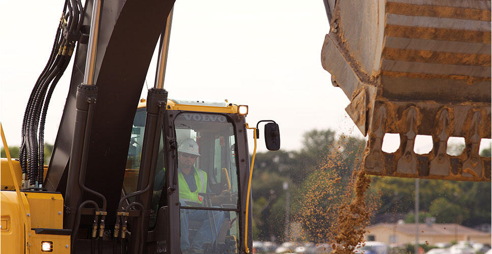 Ashley Laurance operates the Volvo ECR305C crawler excavator.