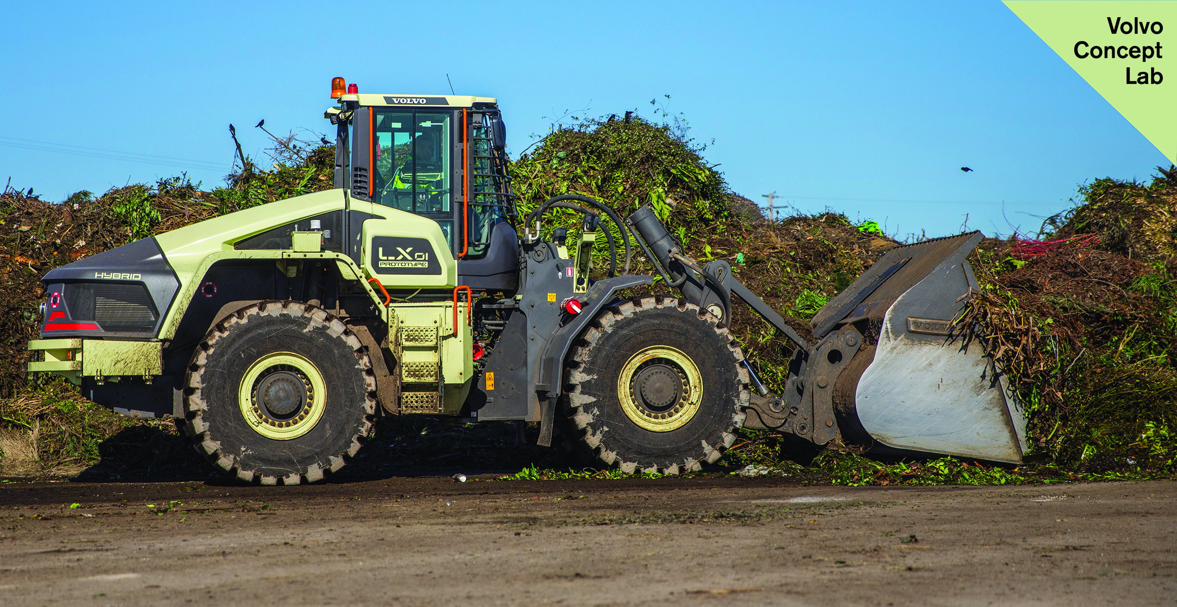 LX01 prototype hybrid wheel loader delivers 50 percent fuel efficiency improvement Volvo Construction Equipment