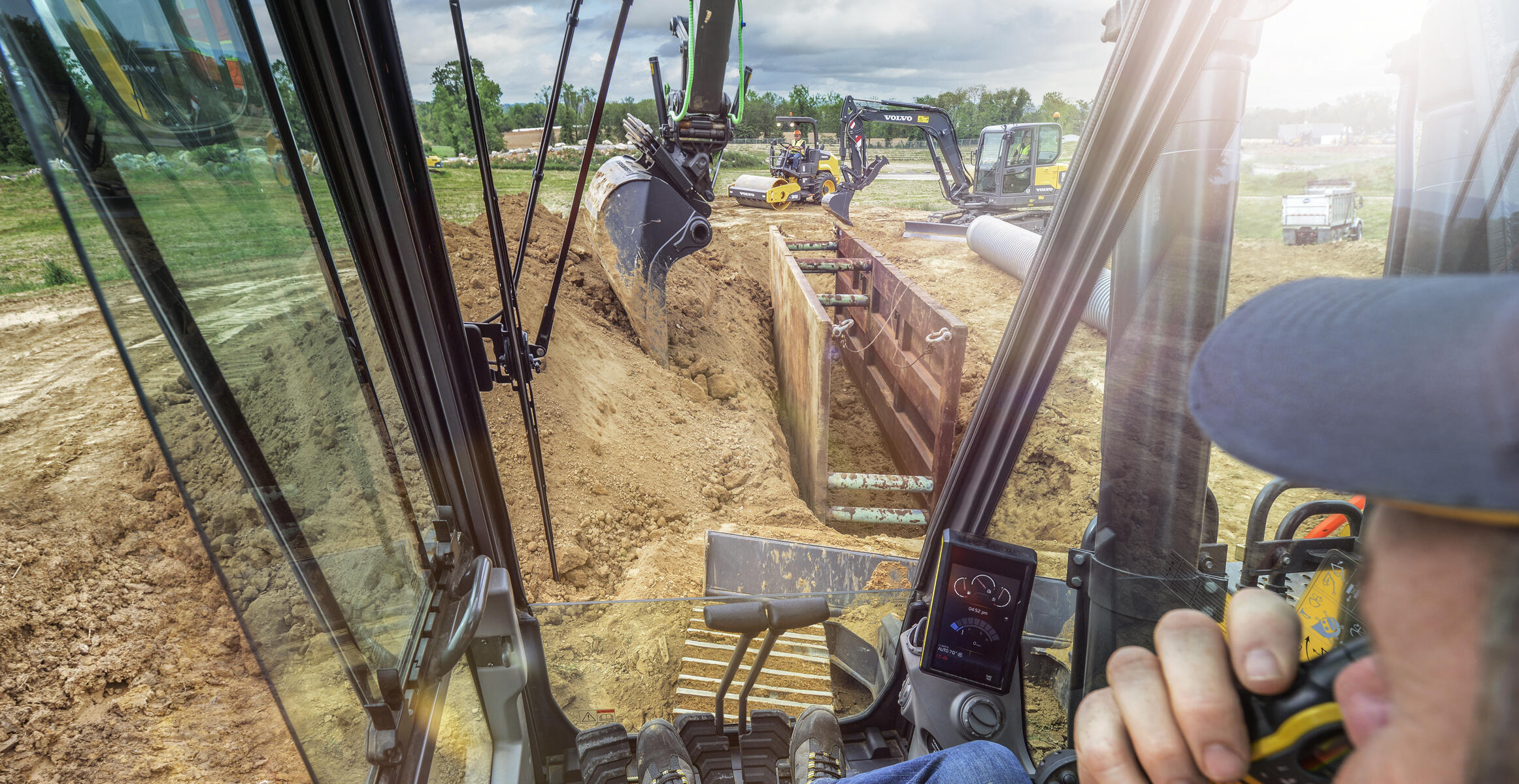 Using the wrong excavator work mode