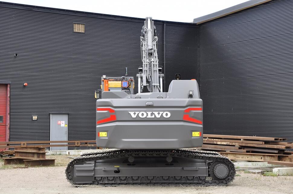 Back of Volvo excavator