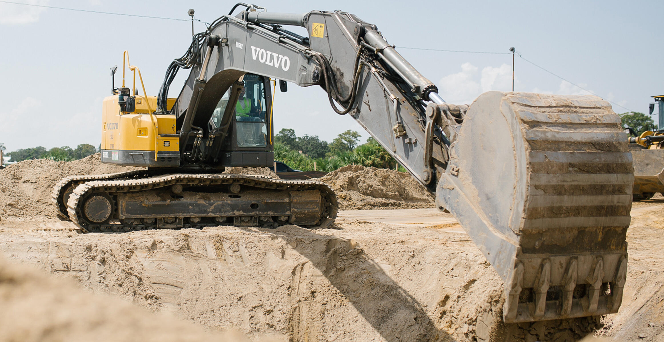 Volvo ECR305CL crawler excavator at I-4 Ultimate project