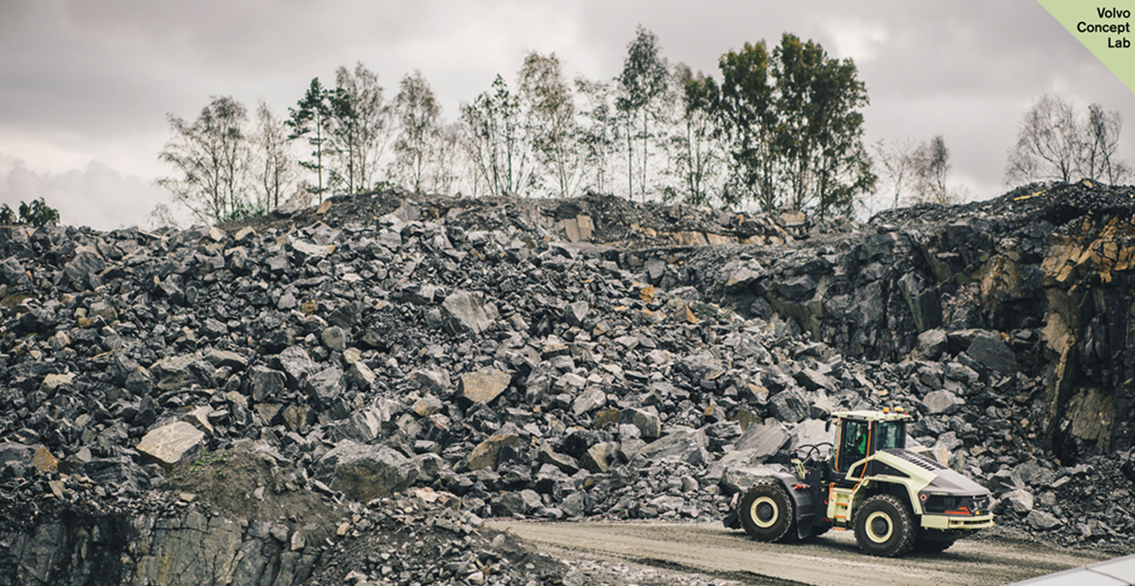 Máquina Volvo em uso