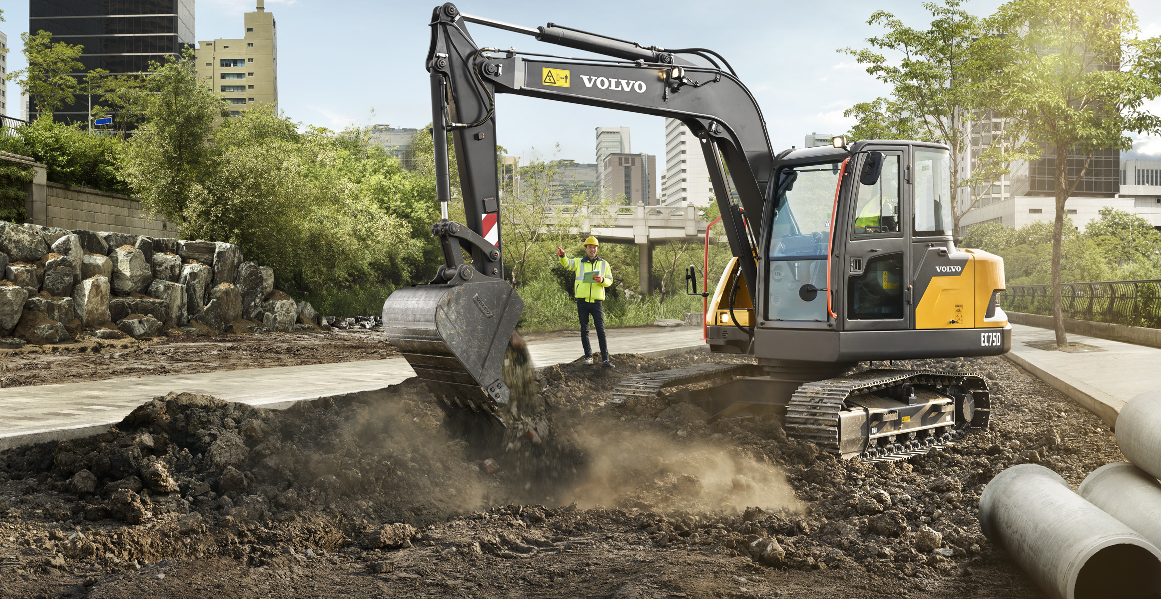 Ec75d Excavators Overview Volvo Construction Equipment