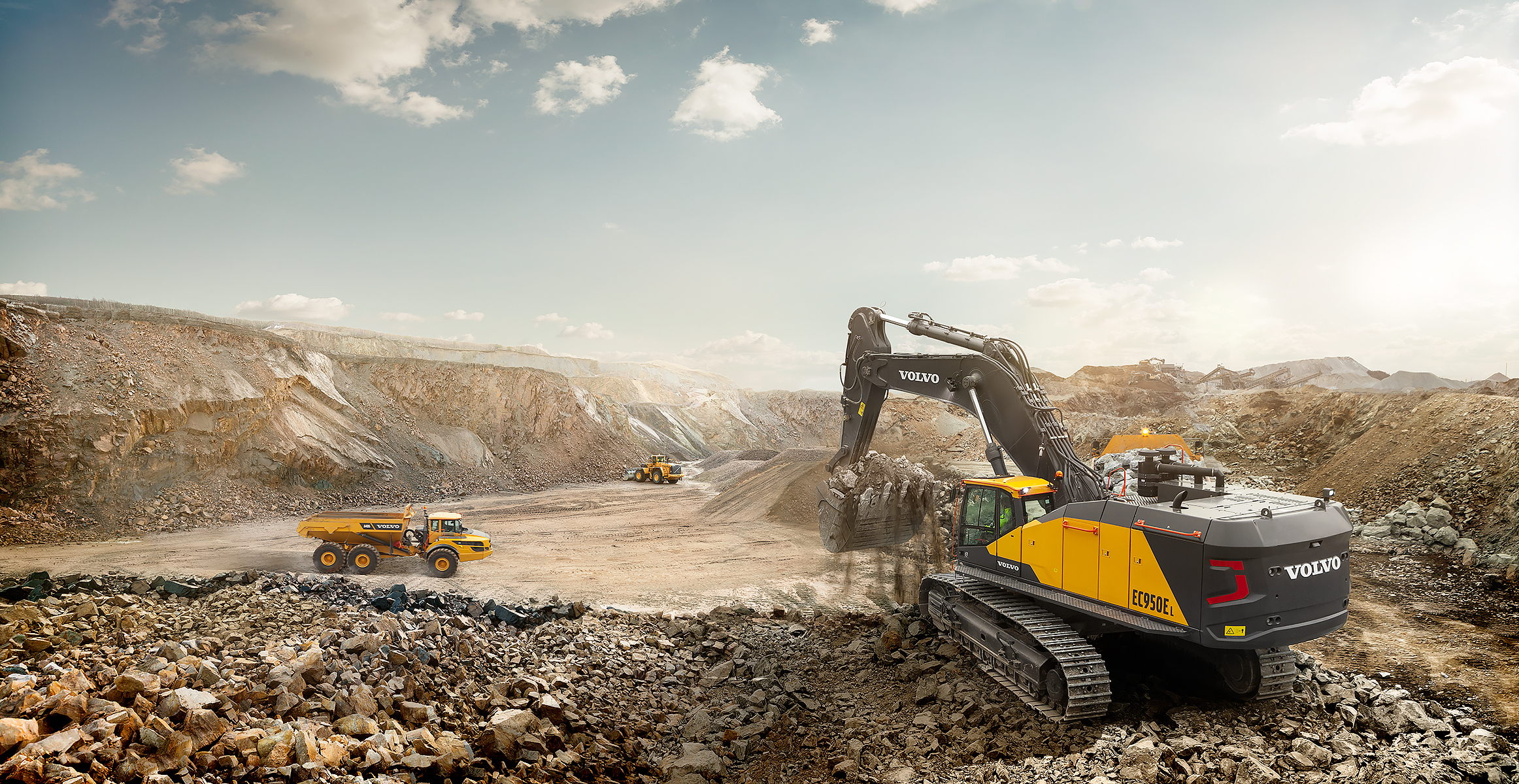 Wallpaper Ec950e Excavators Overview Volvo Construction Equipment For iPhone