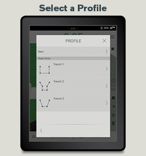 A Volvo Co-Pilot display showing how to select a Profile using Dig Assist.