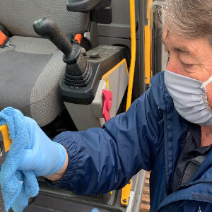 Sanitizing Construction Equipment