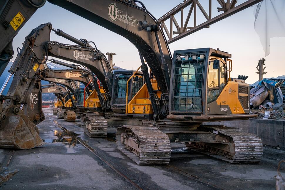 Volvo Demolition Excavators with Guarding