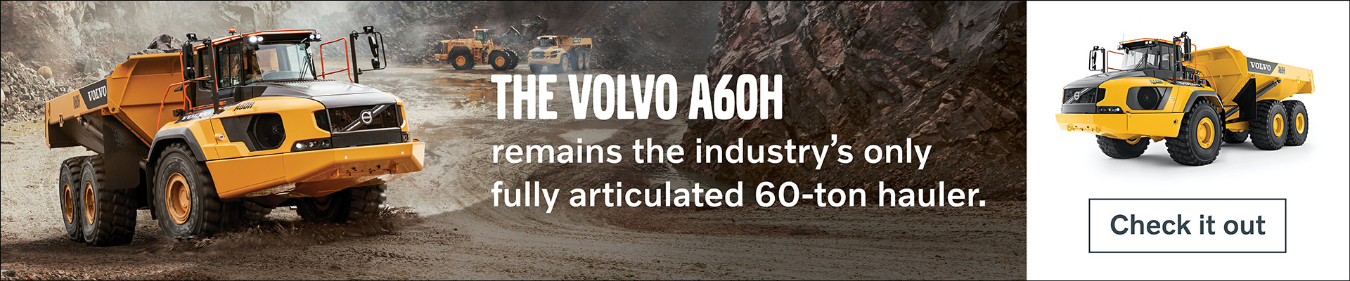 Volvo A60H - fully articulated 60-ton hauler
